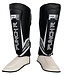 PunchR™ Electric Kickboks Muay Thai Scheenbeschermers Zwart Wit Microfiber