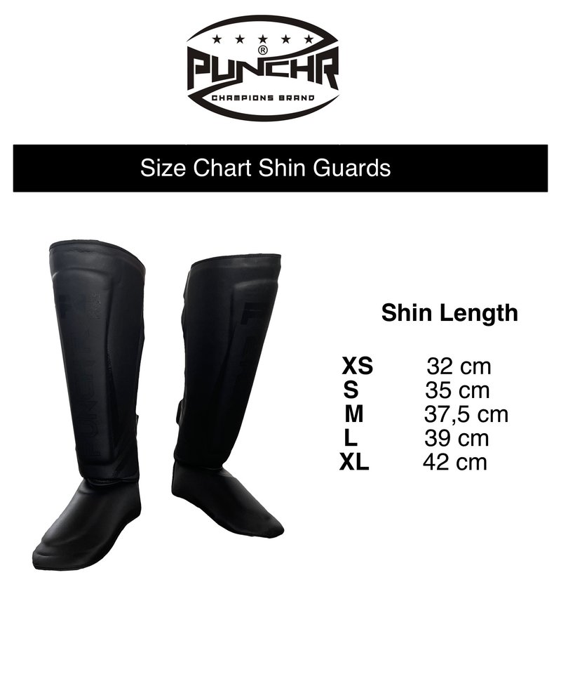 PunchR™  PunchR™ Electric Kickboxing Muay Thai Shin Guards Black Black Microfiber