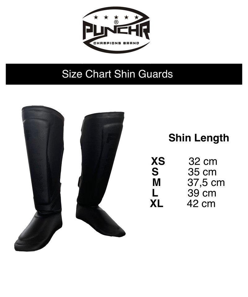 PunchR™ PunchR™ Electric Kickboxing Muay Thai Shin Guards Black Black  Microfiber