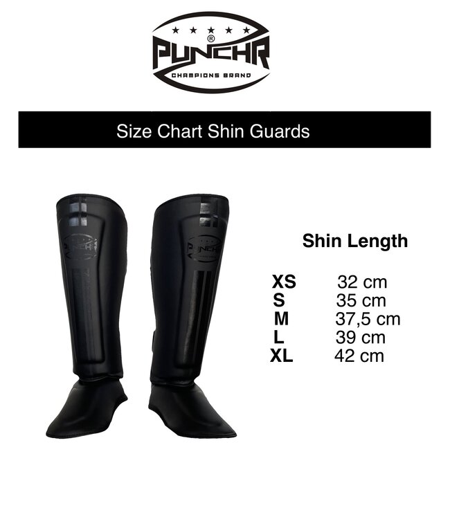 PunchR™ Pro Range Shinguards Black Fade Black
