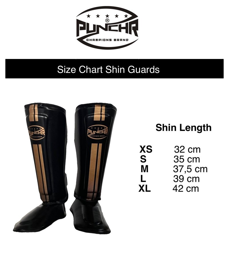 PunchR™  PunchR™ Pro Range Shinguards Black Fade Gold