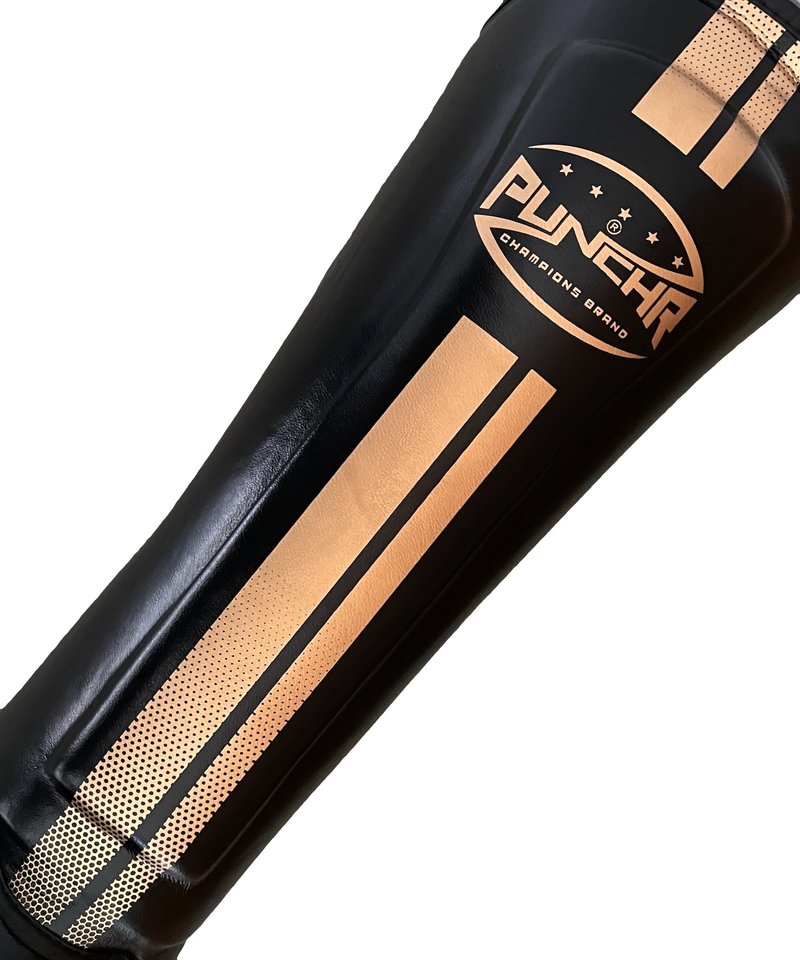 PunchR™  PunchR™ Pro Range Shinguards Black Fade Gold