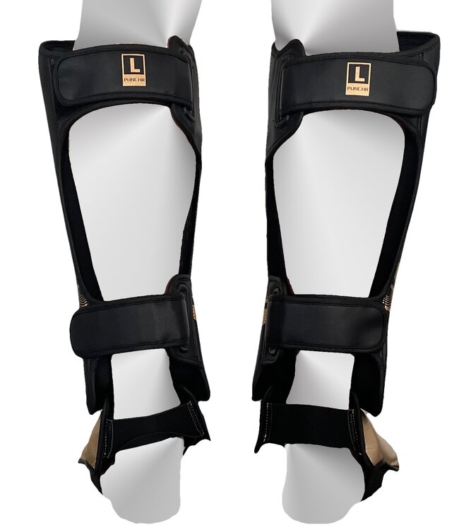 PunchR™  PunchR™ Pro Range Shinguards Black Fade Gold