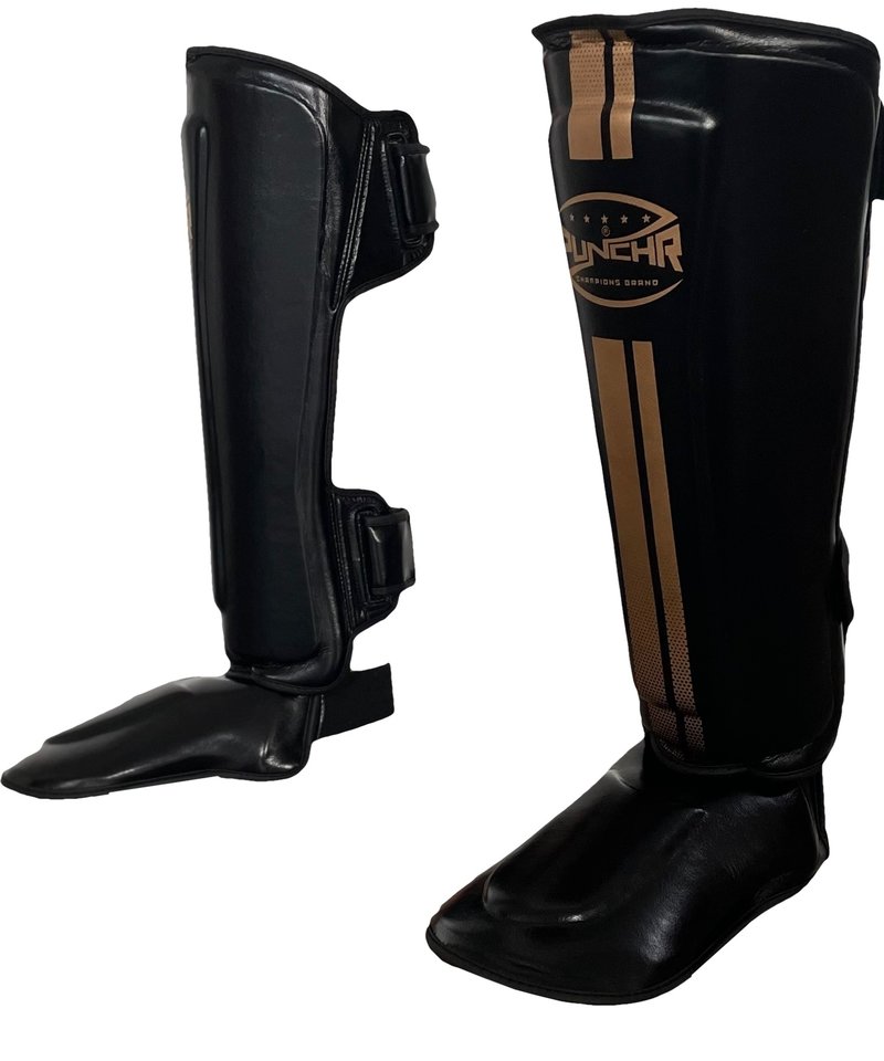 PunchR™  PunchR™ Pro Range Shinguards Black Fade Gold