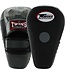 Twins Deluxe Punching Mitts Pads PML 21 Zwart Grijs – Premium Leren Focus Mitts