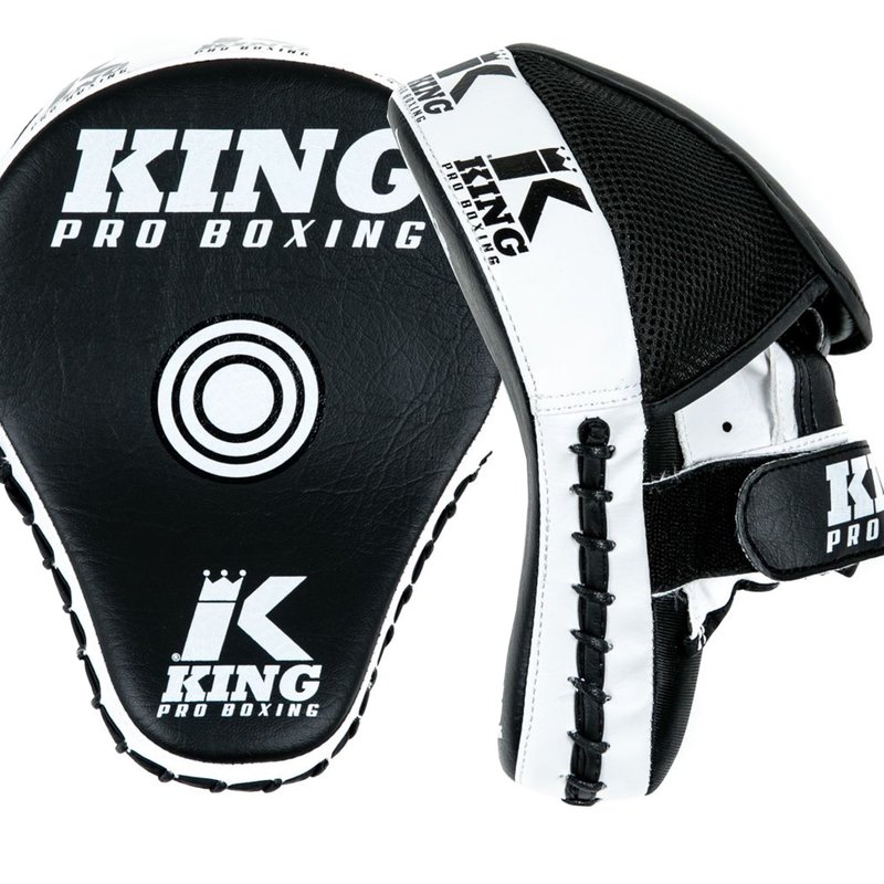 King Pro Boxing King Pro Boxing Hand Pads Focus Mitts KPB/FM 2 Revo Schwarz Weiß
