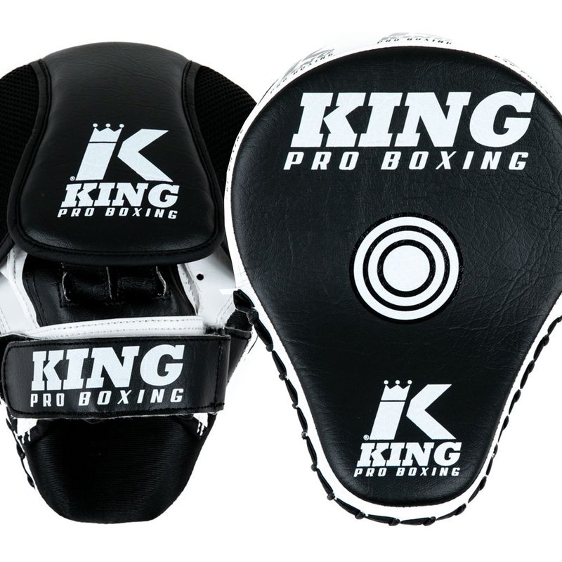 King Pro Boxing King Pro Boxing Hand Pads Focus Mitts KPB/FM 2 Revo Schwarz Weiß