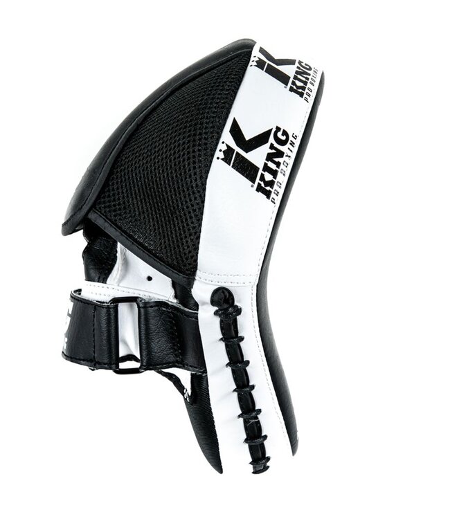 King Pro Boxing Hand Pads Focus Mitts KPB/FM 2 Revo Black White