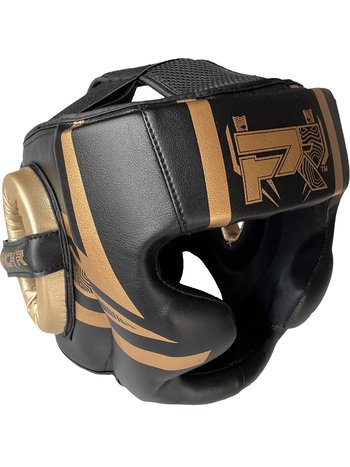PunchR™  PunchR™ Martial Arts Head Gear Electric Black Gold