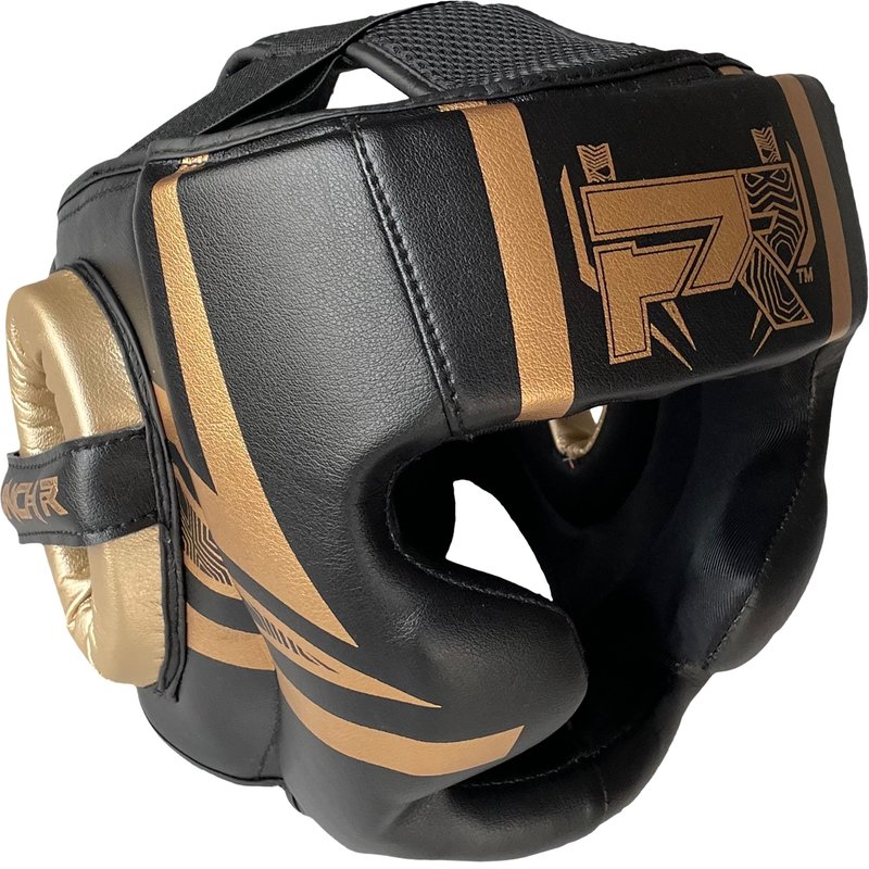 PunchR™  PunchR™ Martial Arts Head Gear Electric Black Gold