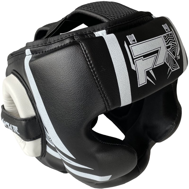 PunchR™  PunchR Martial Arts Kopfschutz Elektric Schwarz Weiß