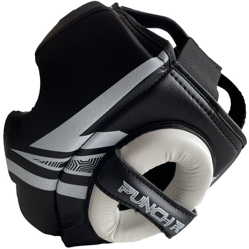 PunchR™  PunchR Martial Arts Headgear Electric Black White