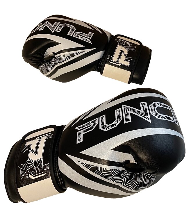 PunchR™ Kids Boxing Gloves Electric Black White