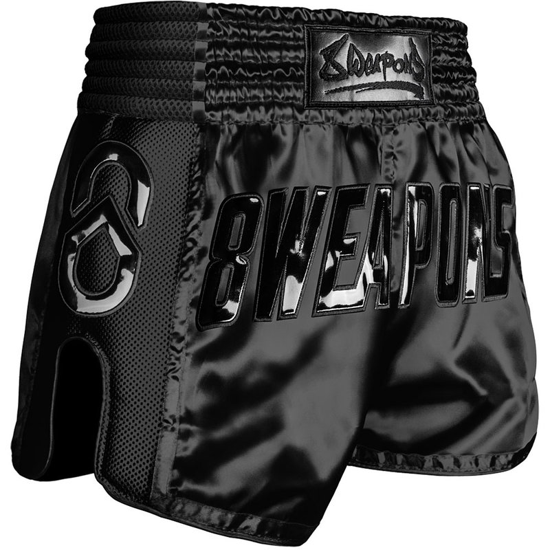 8 Weapons 8 WEAPONS Muay Thai Short Super Mesh Noir Zwart