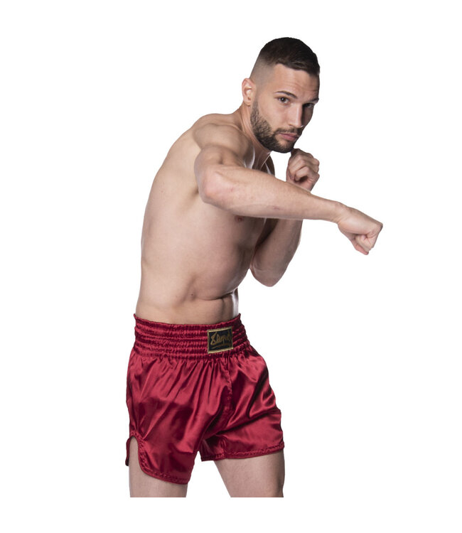 8 WEAPONS Strike Muay Thai Kickboxing Shorts Red Gold