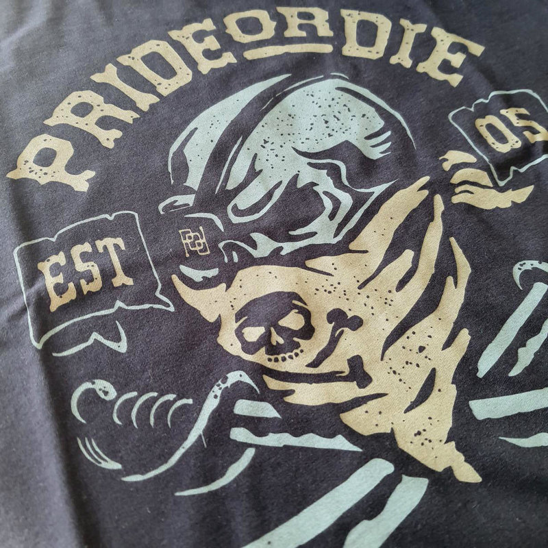 Pride or Die PRiDE or DiE Pirate T-Shirt Black