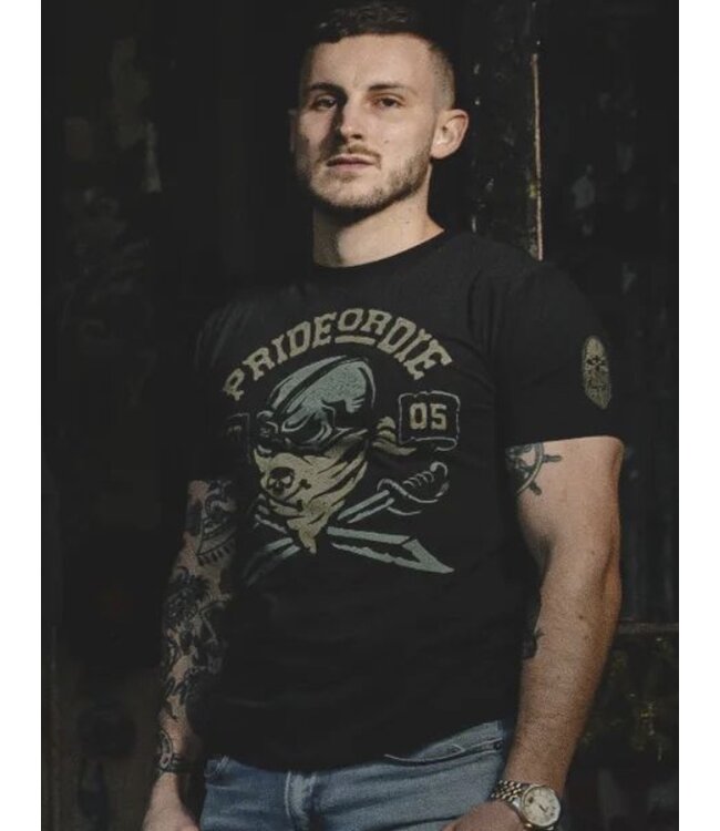 PRiDE or DiE Pirate T-Shirt Black