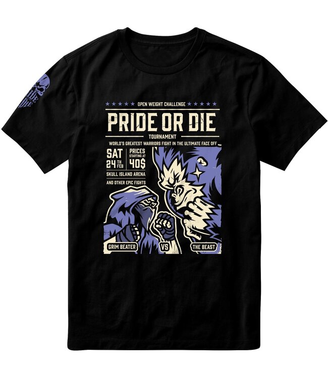 PRiDEorDiE  Versus T Shirt Zwart