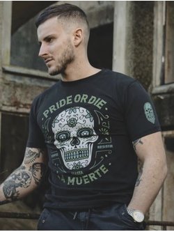 Pride or Die PRiDEorDiE Hasta La Muerte T Shirt Zwart