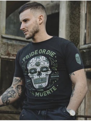 Pride or Die PRiDE or DiE Hasta La Muerte T-Shirt Schwarz