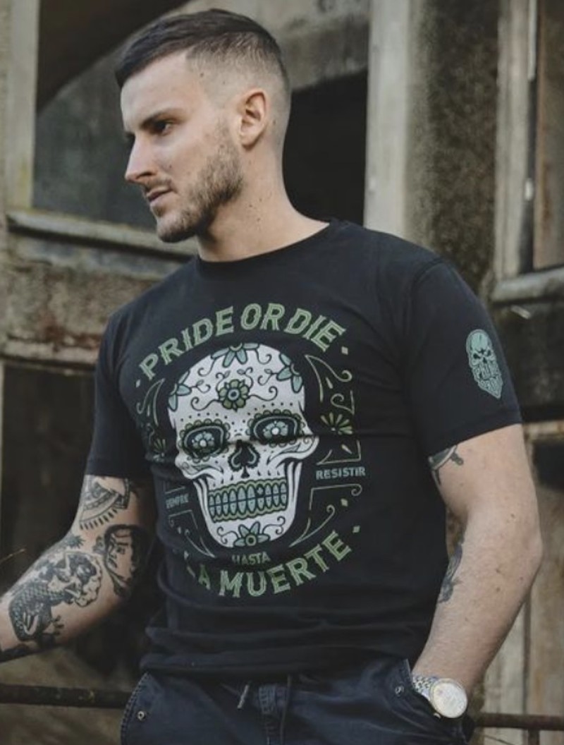 Pride or Die PRiDE or DiE Hasta La Muerte T-Shirt Schwarz