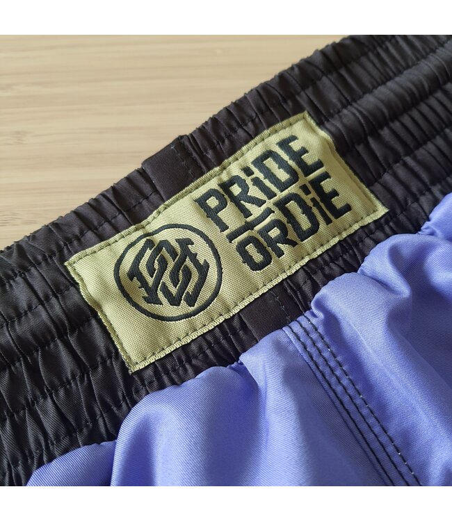Pride or Die Flying Knee Fightshorts Paars Vechtsportbroek