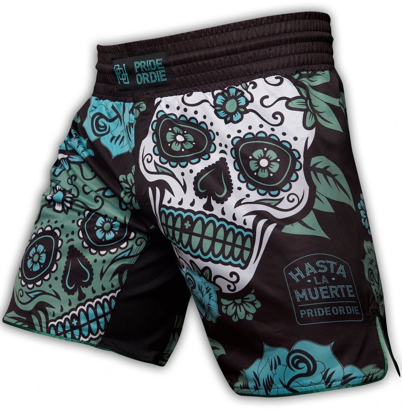 Pride or Die PRIDE or DIE Santa Muerte Until Death Fight Shorts