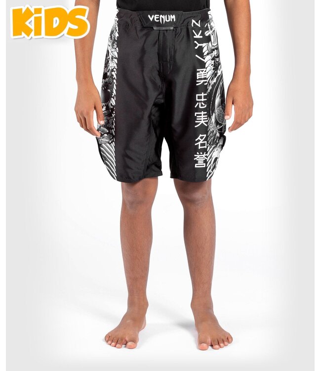Venum YKZ21 Kinder-Kampfshorts Schwarz Weiß