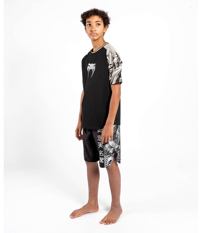 Venum YKZ21 Fight Shorts voor kinderen Zwart Wit