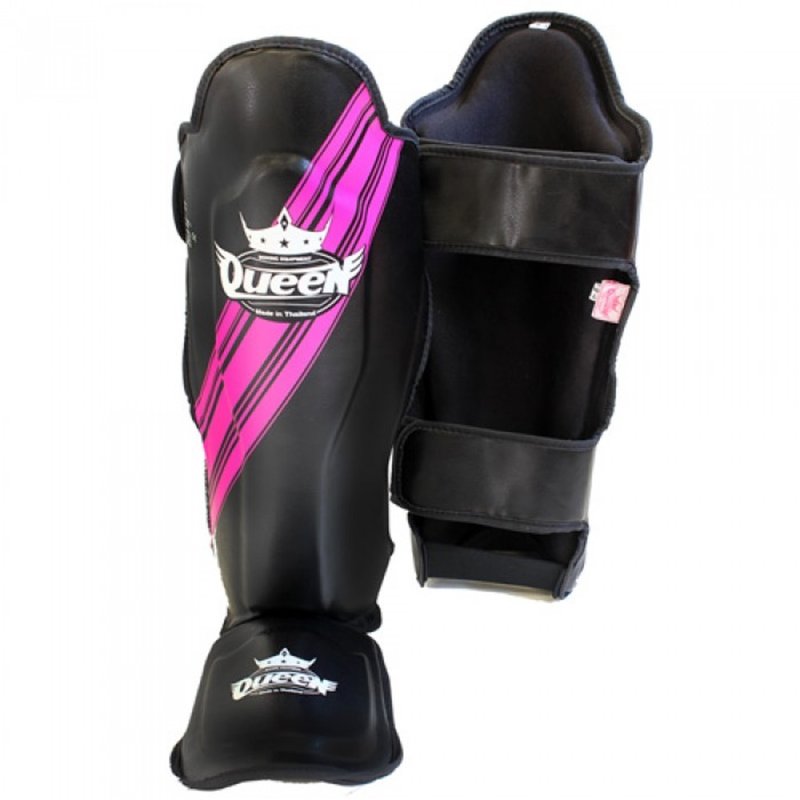 Queen Queen Kickboks scheenbeschermers SGQ Vixen 1 Zwart Roze