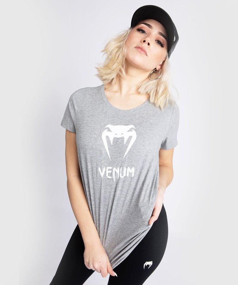 Bengelen Ben depressief Behoren Venum CLASSIC T-Shirt Dames Licht Grijs Gemêleerd - FIGHTWEAR SHOP NEDERLAND