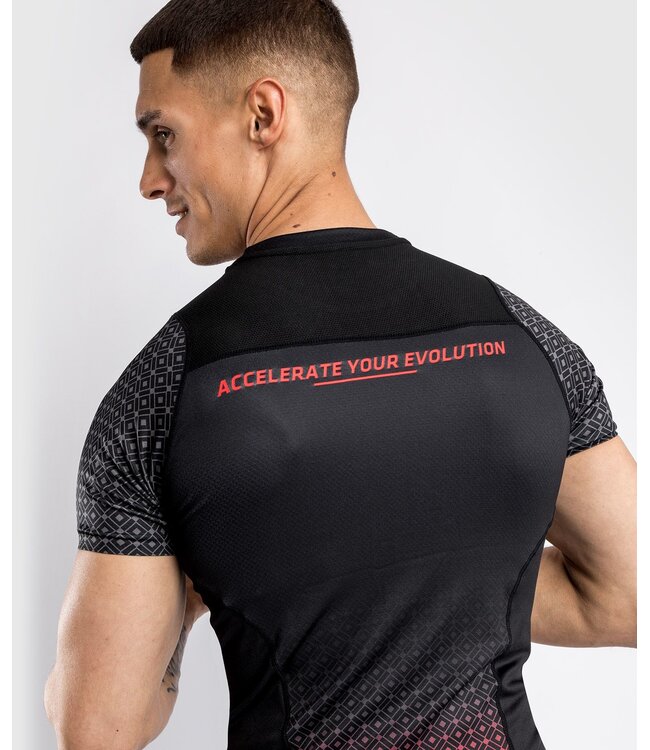 UFC x VENUM Performance Institute S/S Rash Guard Black Red