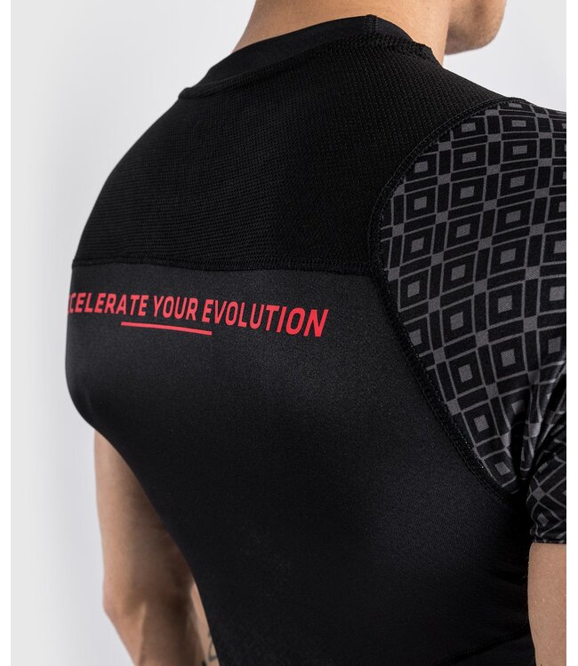 UFC x VENUM Performance Institute S/S Rash Guard Black Red