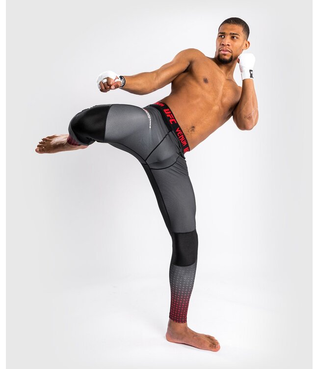 UFC x VENUM Performance Institute Sports Leggings Spats Black Red