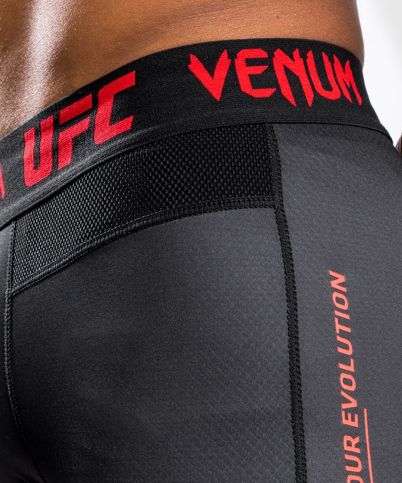 UFC | Venum UFC x VENUM Performance Institute Sport Leggings Gamaschen Schwarz Rot