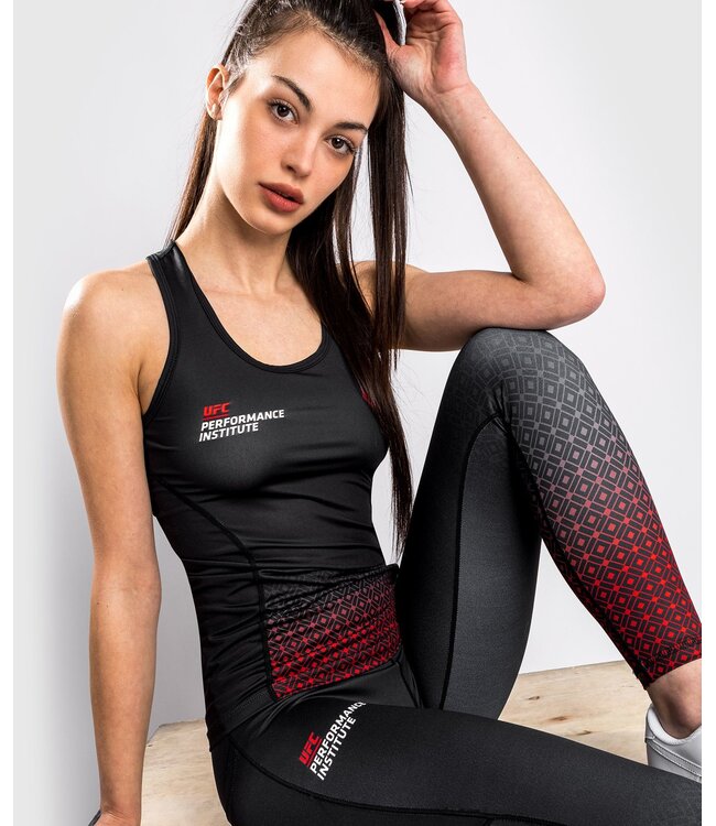 UFC Venum Dry Tech Performance Institute Tank Top Women Black Red