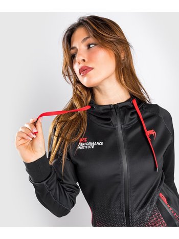 UFC UFC Venum Performance Institute Hoodie Dames Zwart Rood