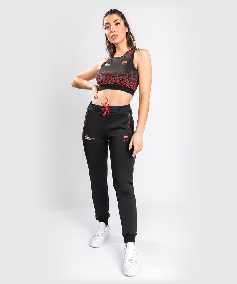 UFC Venum Performance Institute Sweatpants Women Black Red - FIGHTWEAR SHOP  EUROPE