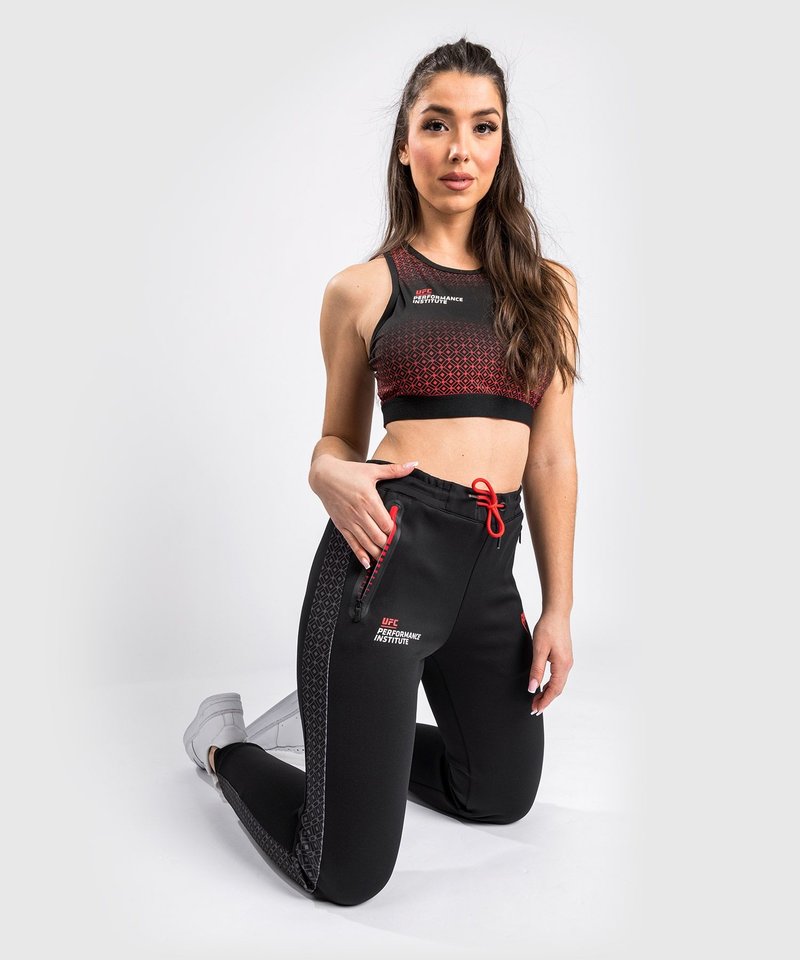 UFC UFC Venum Performance Institute Joggingbroek Dames Zwart Rood