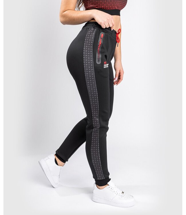 UFC Venum Performance Institute Joggingbroek Dames Zwart Rood