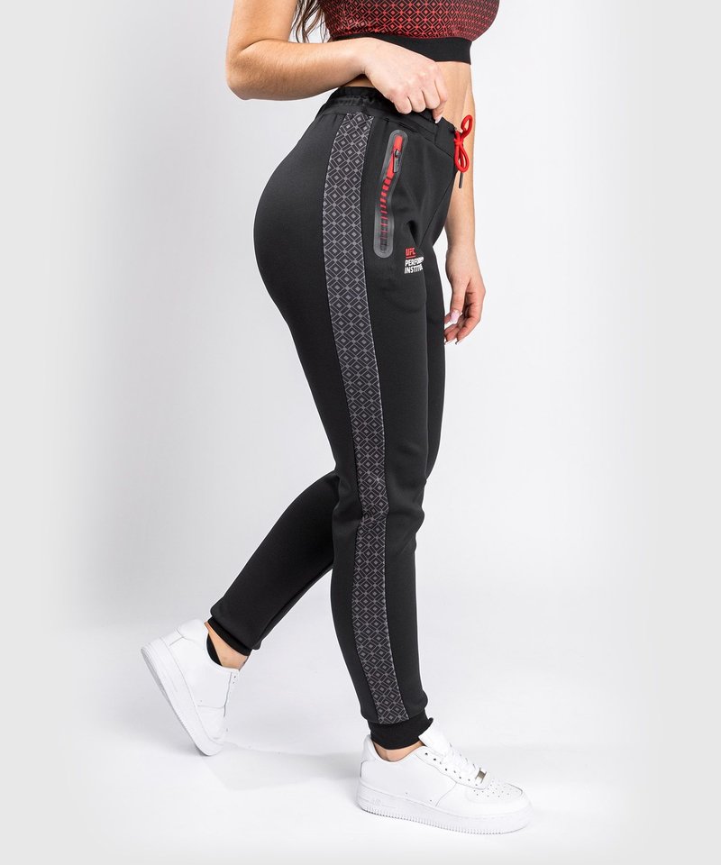 UFC Venum Performance Institute Sportleggings Women Black Red - FIGHTWEAR  SHOP EUROPE