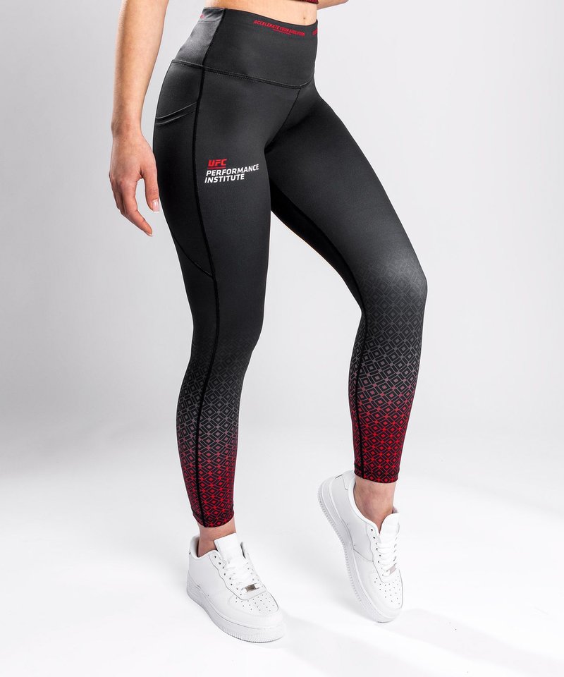 UFC | Venum UFC Venum Performance Institute Sportleggings Damen Schwarz Rot