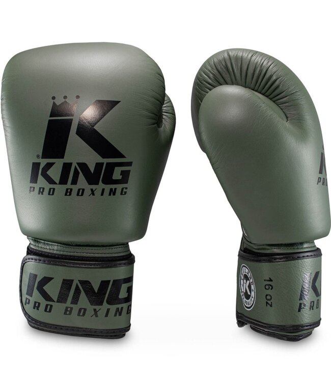 King Pro Boxing King Pro Boxing Boxing Gloves Military KPB/BGVL 3 Leather