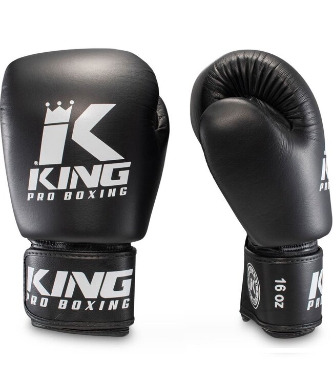 King Pro Boxing Boxhandschuhe Schwarz KPB/BGVL 3 Leder