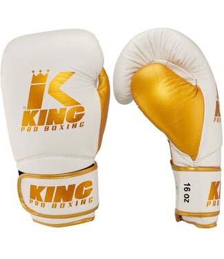 King Pro Boxing King Pro Boxing Boxhandschuhe Kickboxing KPB/BG Star 17 Weiß Gold