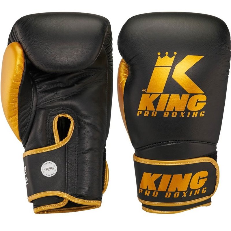 King Pro Boxing King Pro Boxing Boxhandschuhe Kickboxing KPB/BG Star 16 Schwarz Gold