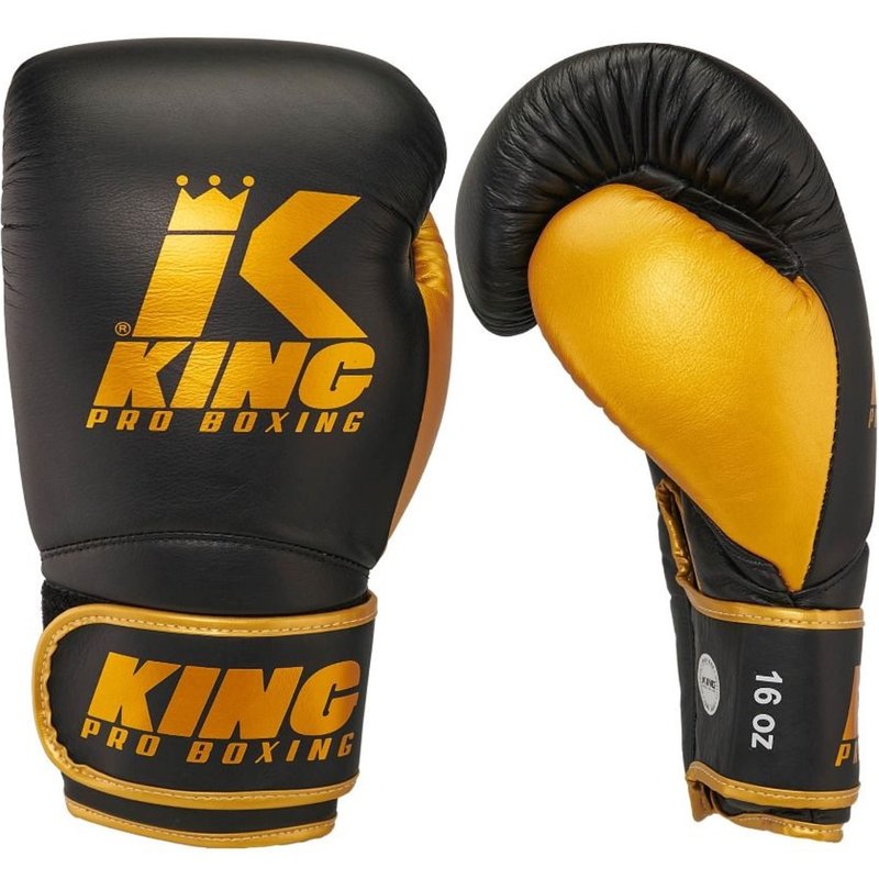 King Pro Boxing King Pro Boxing Boxhandschuhe Kickboxing KPB/BG Star 16 Schwarz Gold