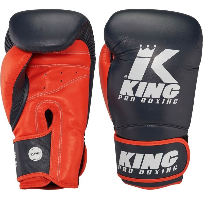 King Pro Boxing King Pro Boxing Bokshandschoenen KPB/BG Star 15 Navy Oranje