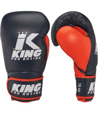 King Pro Boxing King Pro Boxing Boxhandschuhe Kickboxing KPB/BG Star 15 Navy Orange