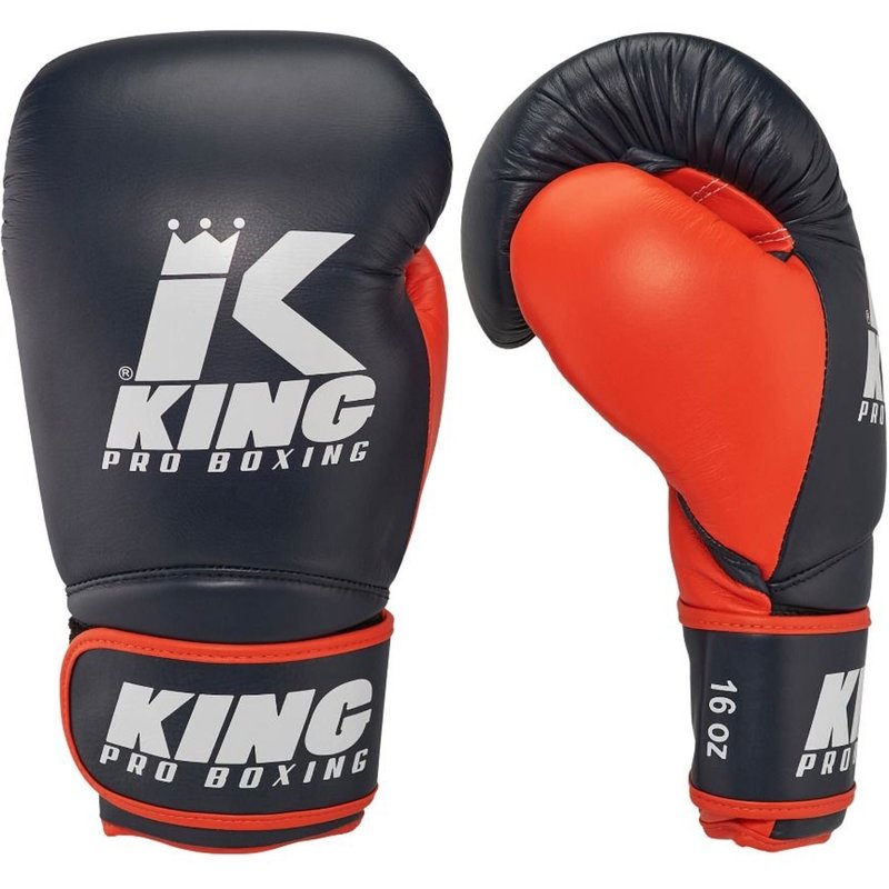 King Pro Boxing King Pro Boxing Bokshandschoenen KPB/BG Star 15 Navy Oranje